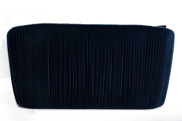 Divani Casa Palomar Modern Blue Velvet & Brass Sofa Model VGVCS1811-BLU-SOFA