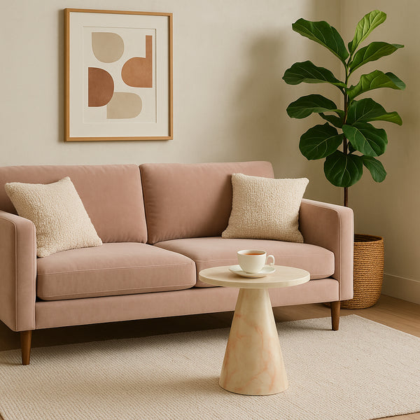 Modrest Pampa Modern Faux Marble End TableModel VGGM-ET-1751