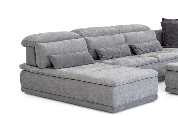 David Ferrari Panorama Italian Modern Grey Fabric Modular Sectional Sofa Model VGFT-PANORAMA-GRY