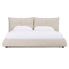 Modrest Patrick Modern Light Grey Leather Bed Model VGKKB-75-GRY-BED