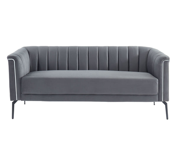 Patton Modern Dark Grey Fabric Sofa