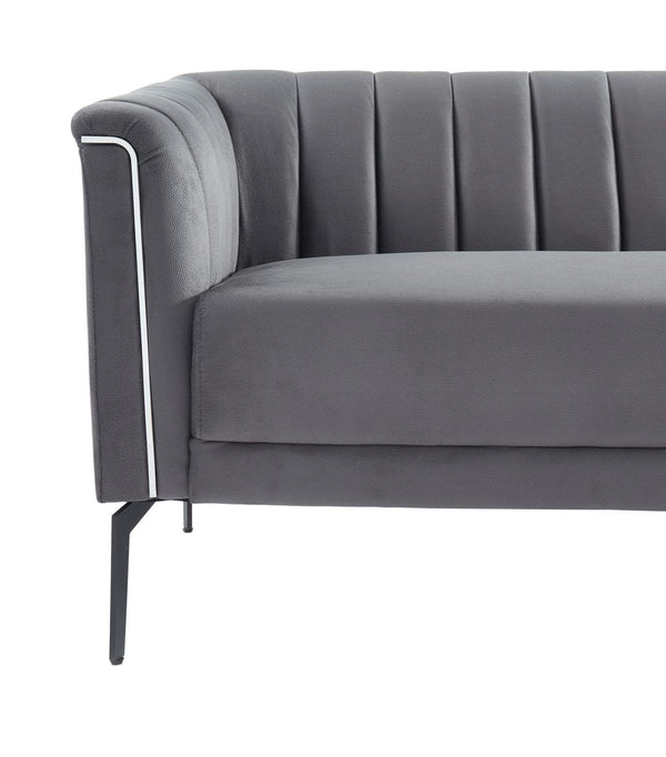 Patton Modern Dark Grey Fabric Sofa