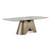 Paulsen Modern Ceramic + Brass Dining Table