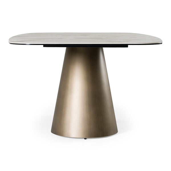 Paulsen Modern Ceramic + Brass Dining Table