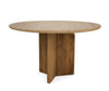 Modrest Pawnee Modern Travertine Marble & Wood Round Dining Table Model VGBR-SBA-2706-130