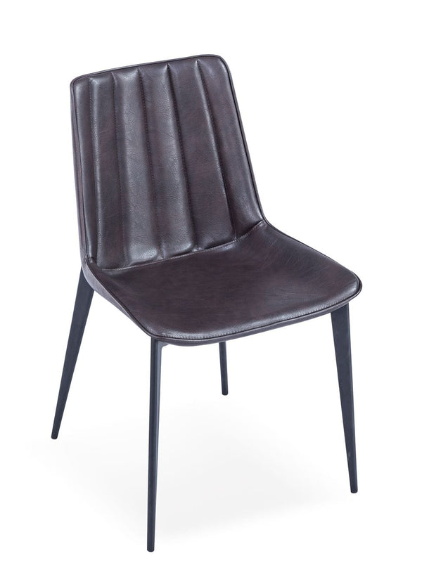 Peoria Modern Brown & Black Dining Chair (Set of 2)
