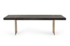 Modrest Perret Large Glam Black Ash & Brushed Brass Dining Table Model VGGMDT-1330D-LRG-BLK-DT