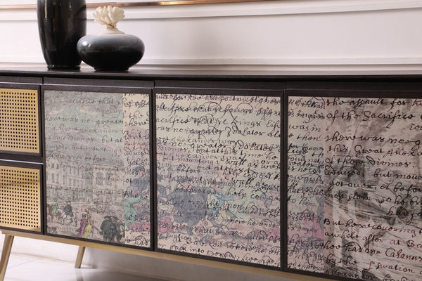 Phelan Modern Smoked Ash & Brass Buffet