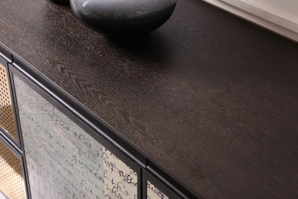 Modrest Phelan Modern Smoked Ash & Brass Buffet Model VGVCG2020-BUF