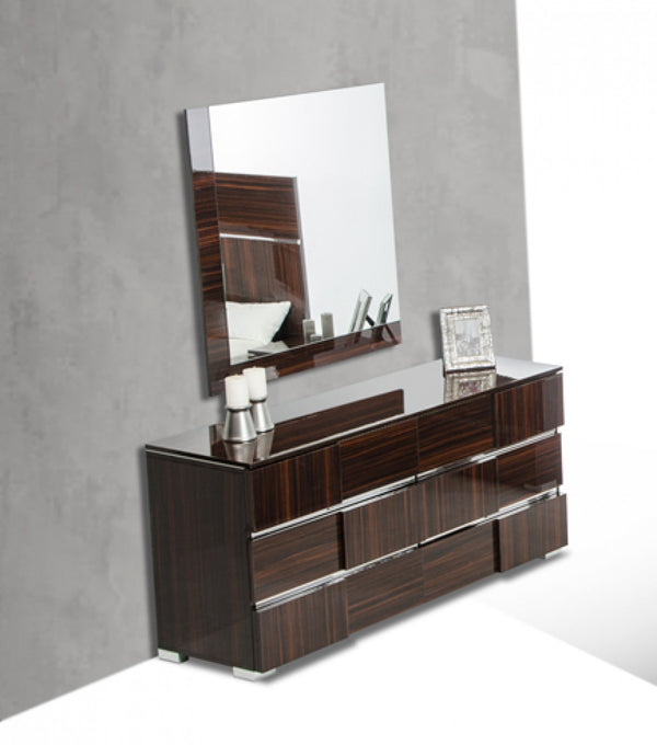 Modrest Picasso Italian Modern Ebony Lacquer Mirror Model VGACPICASSO-MIR-EBN
