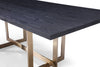 Pike Modern Black Ash & Brass Dining Table
