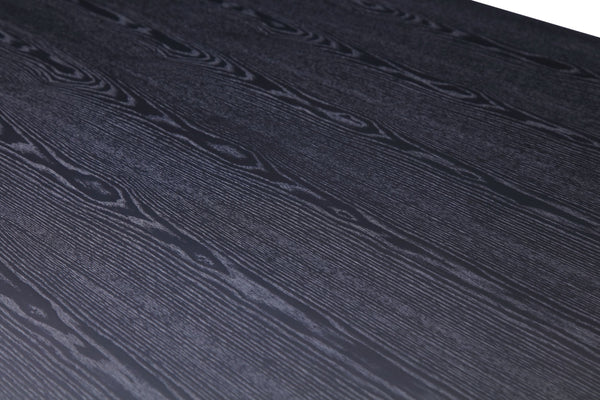 Pike Modern Black Ash & Brass Dining Table