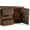 Pilot Modern Dark Walnut + Beige Leather Desk