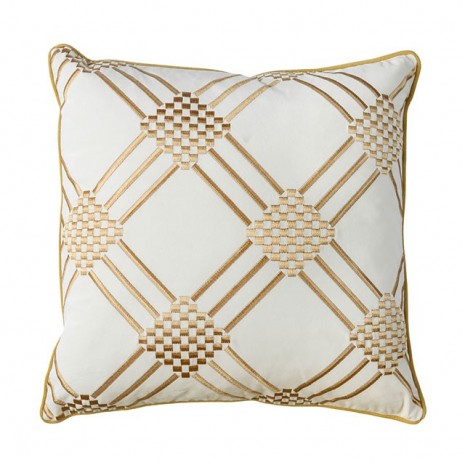 Furniture of America Pam Ivory/Yellow Contemporary Throw Pillow Model PL8039-2PK
