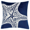 Furniture of America Jude White/Blue Novelty Accent Pillow Model PL8083-2PK