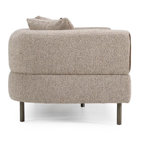 Plume Modern Brown Fabric Sofa