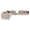 Plume Modern Brown Fabric Sectional Sofa