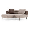 Plume Modern Brown Fabric Sectional Sofa
