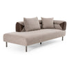Plume Modern Brown Fabric Sectional Sofa