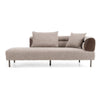 Divani Casa Plume Modern Brown Fabric Sectional Sofa Model VGOD-ZW-24014-BRN
