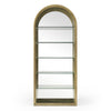 Poise Modern Antique Brass + Mirror Bookcase