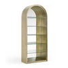 Poise Modern Antique Brass + Mirror Bookcase
