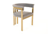 Modrest Pontiac Modern Grey Velvet & Champagne Gold Dining Chair Model VGZAY129-GRYG