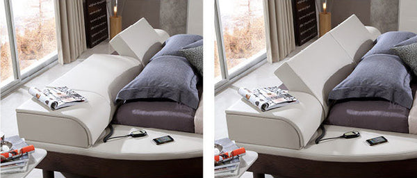 Portofino Adjustable Leatherette Bed With Built In Nightstands Model VGWCPORTOFINO-1