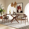 Modrest Prospect Modern Oval Walnut Dining Table Model VGMAMIT-5276-1