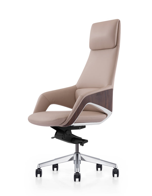 Modrest Prost Modern Beige High Back Executive Office Chair Model VGFU-FK005-A-BG-OFF-CH