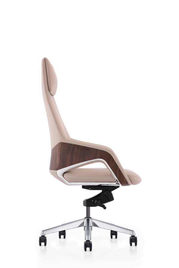 Modrest Prost Modern Beige High Back Executive Office Chair Model VGFU-FK005-A-BG-OFF-CH