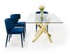 Modrest Pyrite Modern Glass And Gold Dining Table Model VGEW-2133EE-G