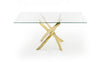 Modrest Pyrite Modern Glass And Gold Dining Table Model VGEW-2133EE-G