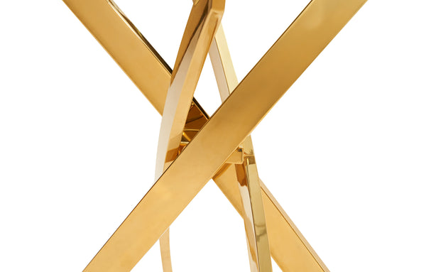 Modrest Pyrite Modern Glass And Gold Console Table Model VGEW-F7033AD-G