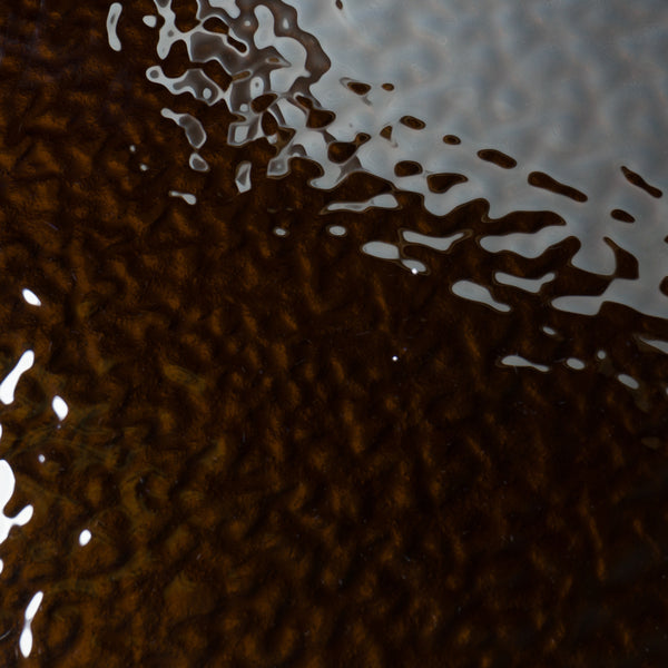 Modrest Pyrite Modern Brown Glass & Rosegold Rectangular Dining Table Model VGEW-F2133EG