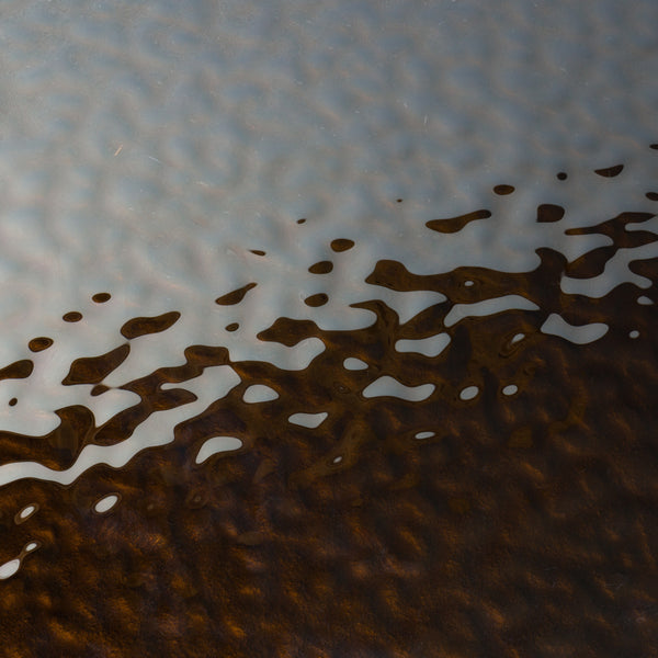 Modrest Pyrite Modern Brown Glass & Rosegold Rectangular Dining Table Model VGEW-F2133EG