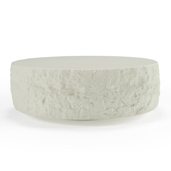 Modrest Quarry Modern Off White Round Coffee Table Model VGVC-CT112