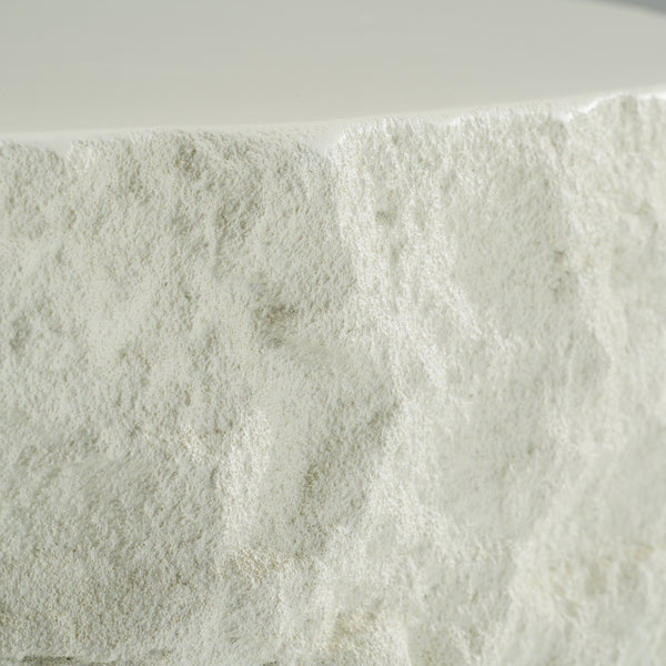 Modrest Quarry Modern Off White Round Coffee Table Model VGVC-CT112