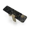 Quest Modern Black Rose Marble + Antique Brass Console Table