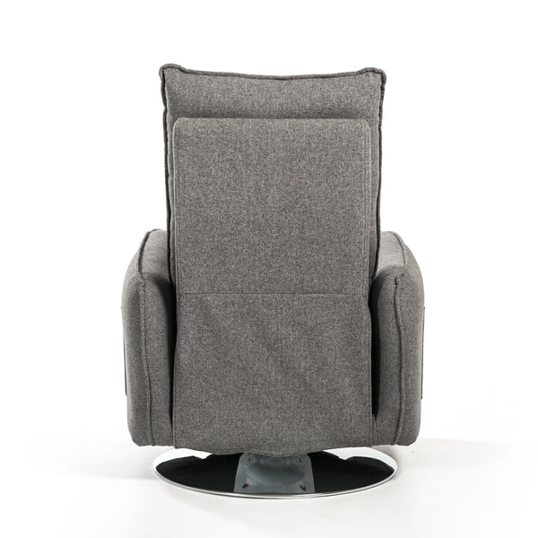 Divani Casa Fairfax Modern Grey Fabric Recliner Chair Model VGMB-R033-GRY