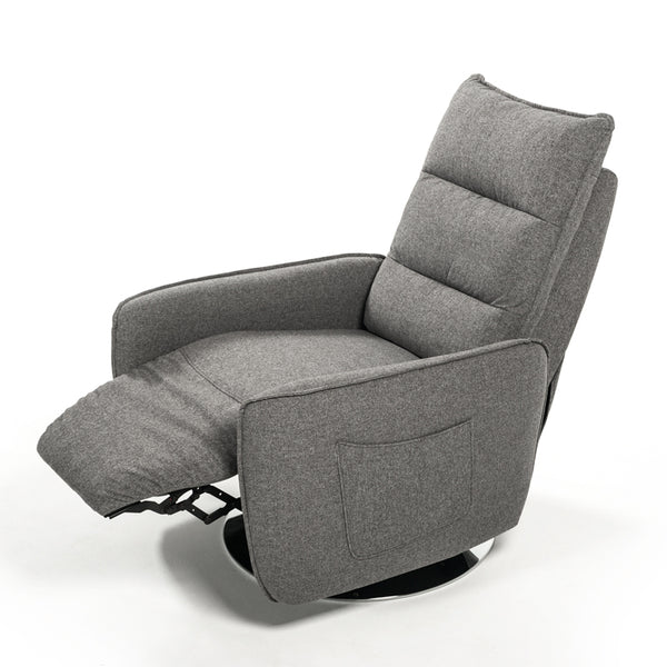 Divani Casa Fairfax Modern Grey Fabric Recliner Chair Model VGMB-R033-GRY