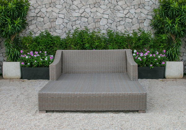 Renava Pismo Outdoor Beige Wicker Sunbed Model VGATRABD-108-BGE