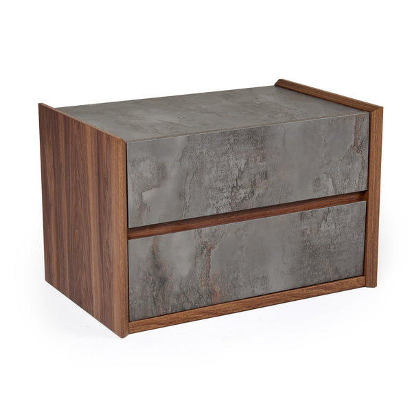 Nova Domus Rado Modern Walnut & Stucco Nightstand Model VGACRADO-NS