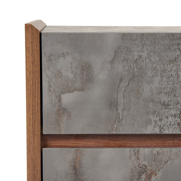 Nova Domus Rado Modern Walnut & Stucco Nightstand Model VGACRADO-NS