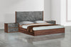 Nova Domus Rado Queen Modern Walnut & Volcanic Slate Bed Model VGACRADO-WAL-BED-Q