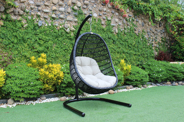 Renava Havana Outdoor Black & Beige Hanging Chair Model VGATRAHM-002A