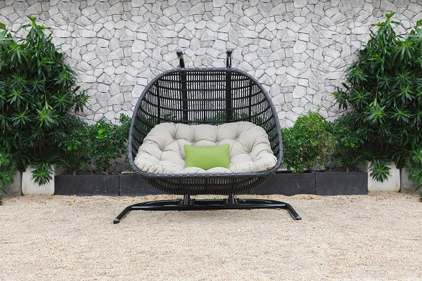 Renava San Juan Outdoor Black & Beige Hanging Chair Model VGATRAHM-026