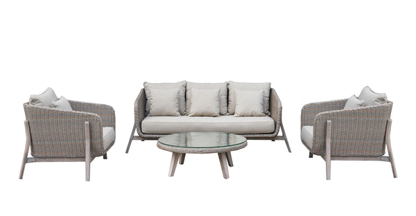 Renava Carillo Outdoor Beige Wicker Sofa Set Model VGATRASF-148