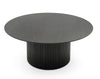 Modrest Rawlins Modern Mid Century Black Ash Round Coffee Table Model VGDW-J5939A-BLK