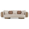 Raywood Modern Multicolored Boucle Fabric + Ash Sofa